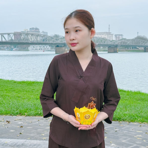 [14cm] Set 12 cái Hoa Đăng Bằng Giấy - Hoa Đăng Phật Giáo Thiết Kế Mới Kèm Nến