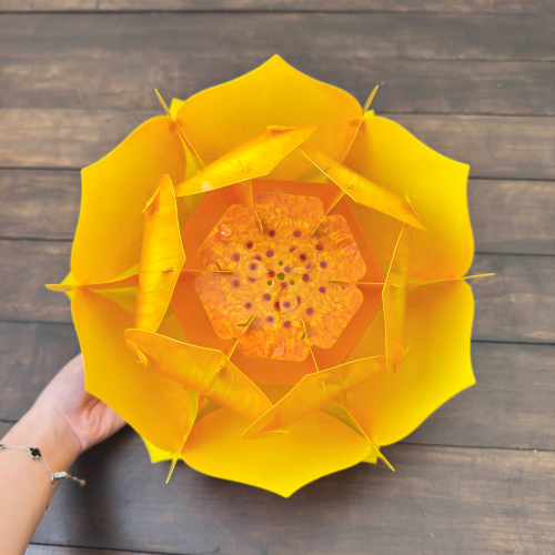 Lồng Đèn Hoa Sen Nhựa Trang Trí Phật Đản Mới Nhất 32cm