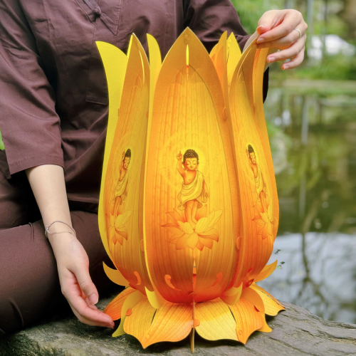 41cm - Lồng Đèn Hoa Sen Lục Bình - TAYTA