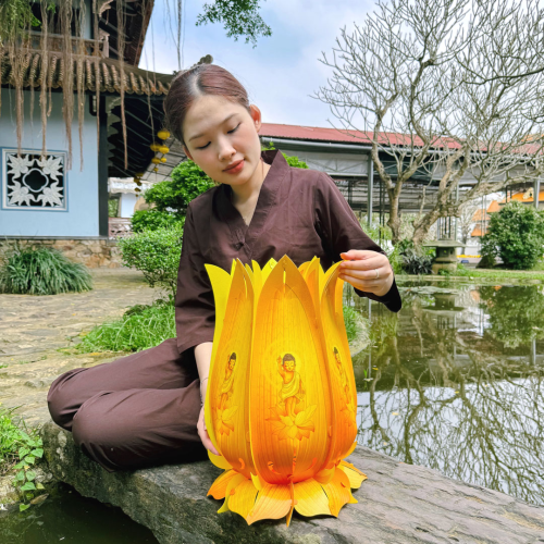 41cm - Lồng Đèn Hoa Sen Lục Bình - TAYTA
