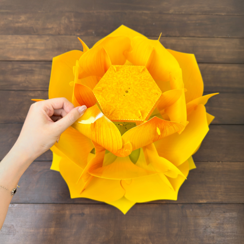  [42CM VÀNG TRƠN] - Lồng Đèn Hoa Sen Phật Giáo - TAYTA