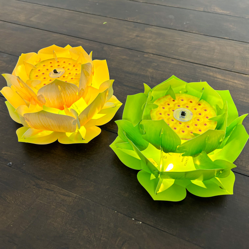 [16cm] Set 4 Hoa Sen Thả Nước/Cầm Tay/Treo Trang Trí Phật Giáo Bằng Nhựa