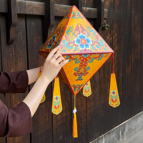 [45CM] Lồng Đèn Bánh Ú Kim Tháp Vân Đăng - Lồng Đèn Hình Chóp - TAYTA