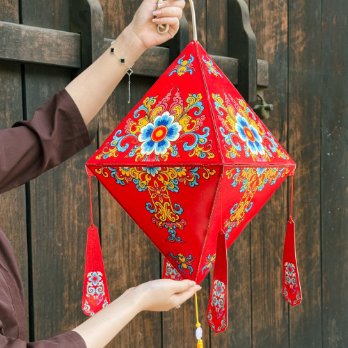 [45CM] Lồng Đèn Bánh Ú Kim Tháp Vân Đăng - Lồng Đèn Hình Chóp - TAYTA