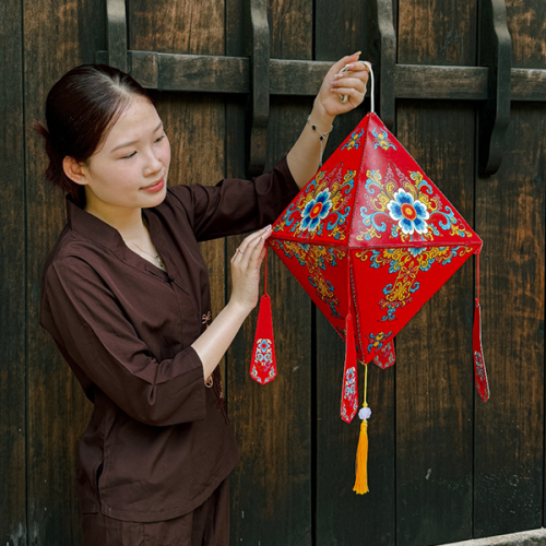 [45CM] Lồng Đèn Bánh Ú Kim Tháp Vân Đăng - Lồng Đèn Hình Chóp - TAYTA